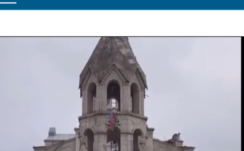 Screenshot 2020 11 28 Novo IŽivljavanje Vojnik Azerbejdžana Razvija Zastavu Pred Uništenom Hrišćanskom Crkvom (video)